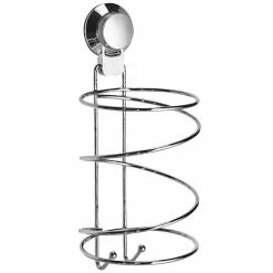 GUY LEVASSEUR Accroche Sèche-cheveux En Métal Chromé Argent Ventouse