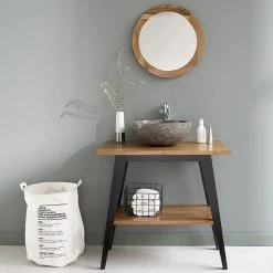 BOIS DESSUS BOIS DESSOUS Meuble Sous Vasque En Teck Massif 80 Cm