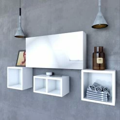 Aurlane ARMOIRE DE TOILETTE AVEC MIROIR ET PORTE A FERMETURE PROGRESSIVE - PERSONALYZ RECTANGLE