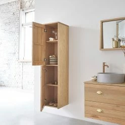 BOIS DESSUS BOIS DESSOUS Colonne De Salle De Bain En Bois De Chêne -Paris Prix boutique B2CD 136