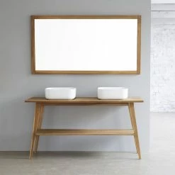 BOIS DESSUS BOIS DESSOUS Meuble Double Vasque En Teck Massif 150 Cm -Paris Prix boutique B2CD 1364
