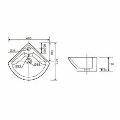 ONDEE PIVOINE Lave-mains 46cm BLANC 7 ONDEE PIVOINE Lave-mains 46cm BLANC -Paris Prix boutique B2CD 1409
