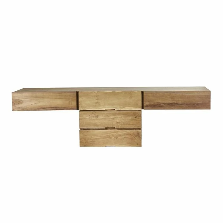 BOIS DESSUS BOIS DESSOUS Meuble Double Vasque En Teck Massif 160 Cm 2 BOIS DESSUS BOIS DESSOUS Meuble Double Vasque En Teck Massif 160 Cm – Image 2
