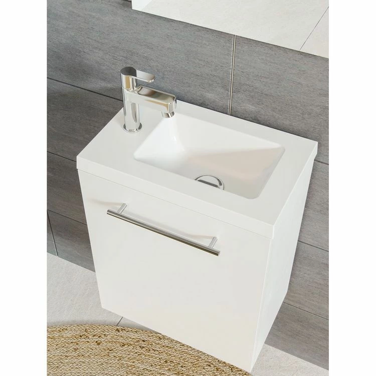 ALLIBERT Lavabo Lave-mains Pack Design Belem - L. 40 X H. 51 Cm - Blanc 2 ALLIBERT Lavabo Lave-mains Pack Design Belem - L. 40 X H. 51 Cm - Blanc – Image 2