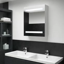 VIDAXL Armoire De Salle De Bain A Miroir LED 50x13,5x60 Cm