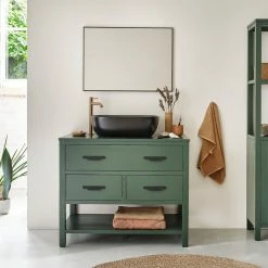 BOIS DESSUS BOIS DESSOUS Meuble De Salle De Bain En Acacia 3 Tiroirs 90