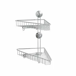 GUY LEVASSEUR Double étagère De Bain En ABS Chromé Argent