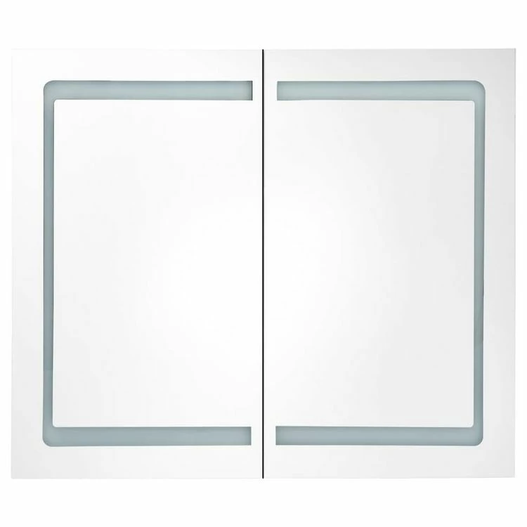 VIDAXL Armoire De Salle De Bain A Miroir LED Gris Beton 80x12x68 Cm 4 VIDAXL Armoire De Salle De Bain A Miroir LED Gris Beton 80x12x68 Cm – Image 4