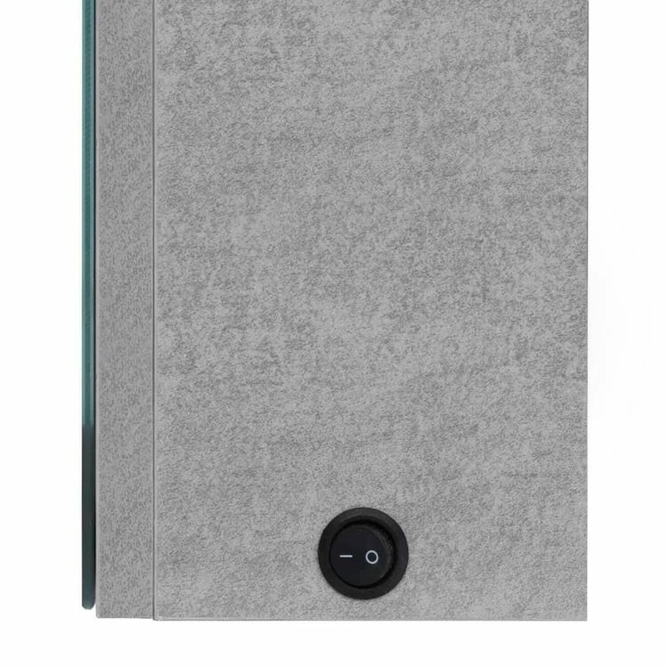VIDAXL Armoire De Salle De Bain A Miroir LED Gris Beton 80x12x68 Cm 6 VIDAXL Armoire De Salle De Bain A Miroir LED Gris Beton 80x12x68 Cm – Image 6