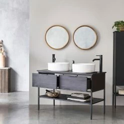 BOIS DESSUS BOIS DESSOUS Meuble De Salle De Bain En Pin Massif Et Métal 120 Cm 8 BOIS DESSUS BOIS DESSOUS Meuble De Salle De Bain En Pin Massif Et Métal 120 Cm -Paris Prix boutique B2CD 1622