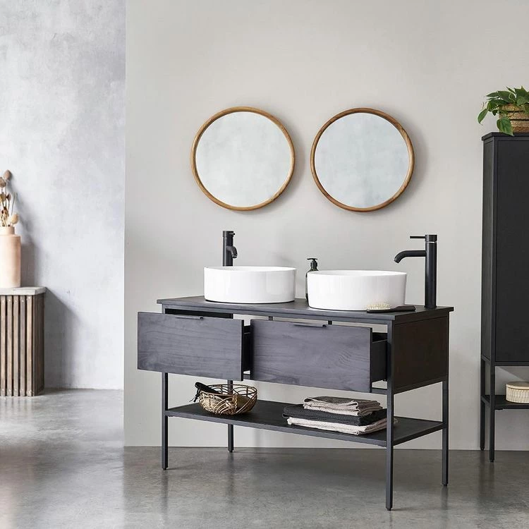 BOIS DESSUS BOIS DESSOUS Meuble De Salle De Bain En Pin Massif Et Métal 120 Cm 3 BOIS DESSUS BOIS DESSOUS Meuble De Salle De Bain En Pin Massif Et Métal 120 Cm – Image 3