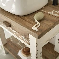 BOIS DESSUS BOIS DESSOUS Meuble Sous Vasque En Pin Recyclé Massif -Paris Prix boutique B2CD 1666