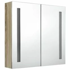 VIDAXL Armoire De Salle De Bain A Miroir LED Chene 62x14x60 Cm -Paris Prix boutique B2CD 168