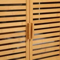 KLEANKIN Meuble Sous-vasque 2 Portes à Lattes - Dim. 66L X 29l X 61,5H Cm - Bois De Bambou Verni 10 KLEANKIN Meuble Sous-vasque 2 Portes à Lattes - Dim. 66L X 29l X 61,5H Cm - Bois De Bambou Verni -Paris Prix boutique B2CD 1734