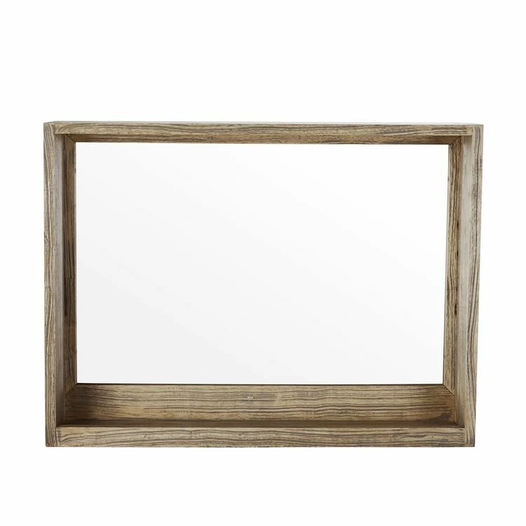 BOIS DESSUS BOIS DESSOUS Miroir En Hévéa Massif Avec Rangement 80 Cm 2 BOIS DESSUS BOIS DESSOUS Miroir En Hévéa Massif Avec Rangement 80 Cm – Image 2