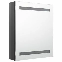 VIDAXL Armoire De Salle De Bain A Miroir LED Gris Brillant 50x14x60 Cm 8 VIDAXL Armoire De Salle De Bain A Miroir LED Gris Brillant 50x14x60 Cm -Paris Prix boutique B2CD 1748