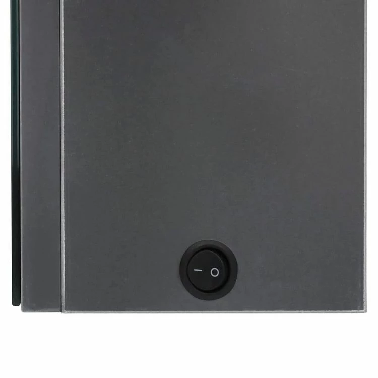 VIDAXL Armoire De Salle De Bain A Miroir LED Gris Brillant 50x14x60 Cm 5 VIDAXL Armoire De Salle De Bain A Miroir LED Gris Brillant 50x14x60 Cm – Image 5