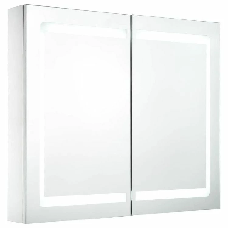 VIDAXL Armoire De Salle De Bain A Miroir LED 80x12,2x68 Cm 2 VIDAXL Armoire De Salle De Bain A Miroir LED 80x12,2x68 Cm – Image 2