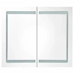 VIDAXL Armoire De Salle De Bain A Miroir LED 80x12,2x68 Cm 8 VIDAXL Armoire De Salle De Bain A Miroir LED 80x12,2x68 Cm -Paris Prix boutique B2CD 1796