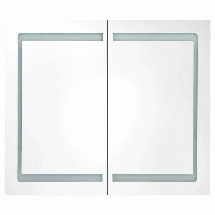 VIDAXL Armoire De Salle De Bain A Miroir LED 80x12,2x68 Cm 3 VIDAXL Armoire De Salle De Bain A Miroir LED 80x12,2x68 Cm – Image 3