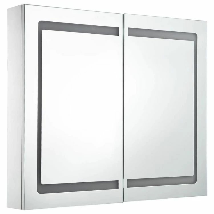 VIDAXL Armoire De Salle De Bain A Miroir LED 80x12,2x68 Cm 4 VIDAXL Armoire De Salle De Bain A Miroir LED 80x12,2x68 Cm – Image 4