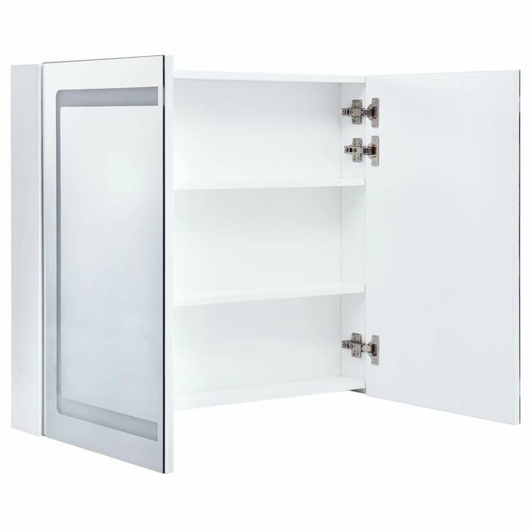 VIDAXL Armoire De Salle De Bain A Miroir LED 80x12,2x68 Cm 5 VIDAXL Armoire De Salle De Bain A Miroir LED 80x12,2x68 Cm – Image 5