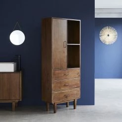 BOIS DESSUS BOIS DESSOUS Colonne De Salle De Bain En Mindi Massif Finition Noyer 8 BOIS DESSUS BOIS DESSOUS Colonne De Salle De Bain En Mindi Massif Finition Noyer -Paris Prix boutique B2CD 1802