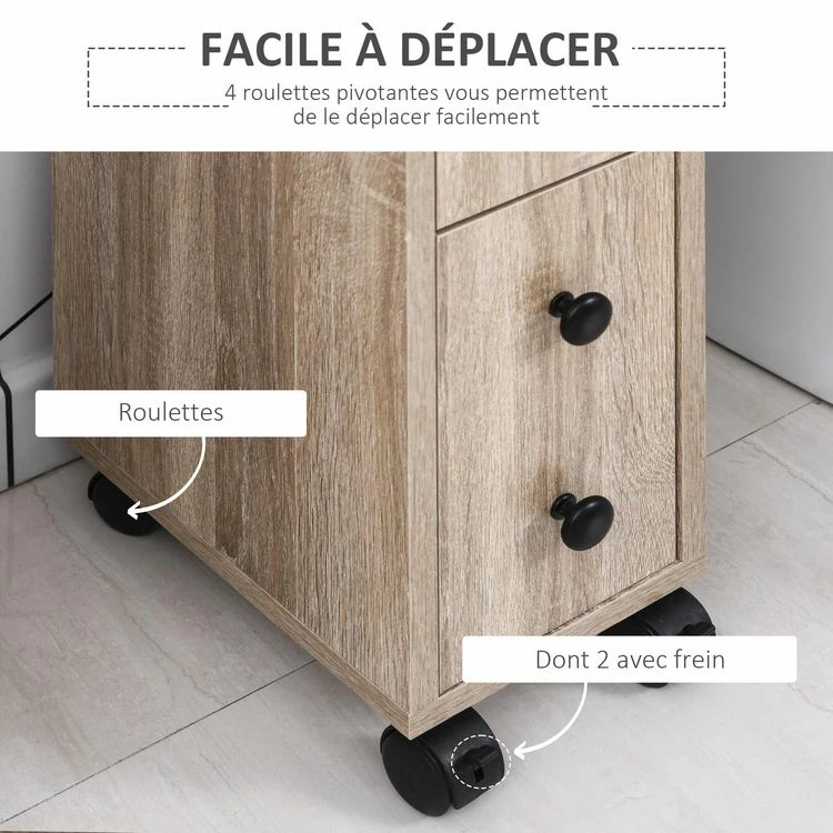 KLEANKIN Support Papier Toilette - Porte-papier Toilette - Armoire Pour Papier Toilette - 3 Niveaux + Sortie Papier Panneaux Aspect Chêne Clair 5 KLEANKIN Support Papier Toilette - Porte-papier Toilette - Armoire Pour Papier Toilette - 3 Niveaux + Sortie Papier Panneaux Aspect Chêne Clair – Image 5