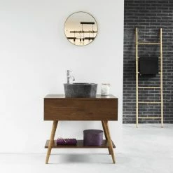 BOIS DESSUS BOIS DESSOUS Meuble Sous Vasque En Mindi Massif 80 Cm