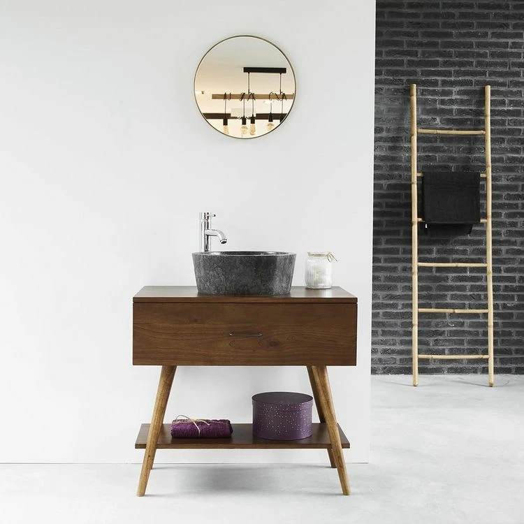 BOIS DESSUS BOIS DESSOUS Meuble Sous Vasque En Mindi Massif 80 Cm 1 BOIS DESSUS BOIS DESSOUS Meuble Sous Vasque En Mindi Massif 80 Cm