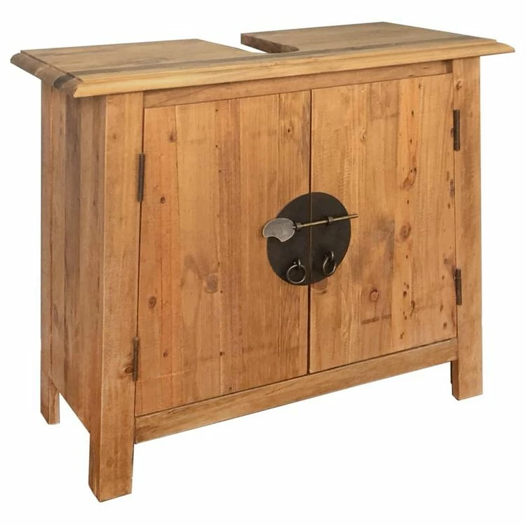 VIDAXL Meuble-lavabo De Salle De Bains Pin Massif Recycle 70x32x63 Cm 1 VIDAXL Meuble-lavabo De Salle De Bains Pin Massif Recycle 70x32x63 Cm