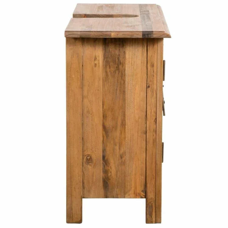 VIDAXL Meuble-lavabo De Salle De Bains Pin Massif Recycle 70x32x63 Cm 6 VIDAXL Meuble-lavabo De Salle De Bains Pin Massif Recycle 70x32x63 Cm – Image 6