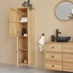 BOIS DESSUS BOIS DESSOUS Colonne De Salle De Bain En Bois De Chêne 8 BOIS DESSUS BOIS DESSOUS Colonne De Salle De Bain En Bois De Chêne -Paris Prix boutique B2CD 1853