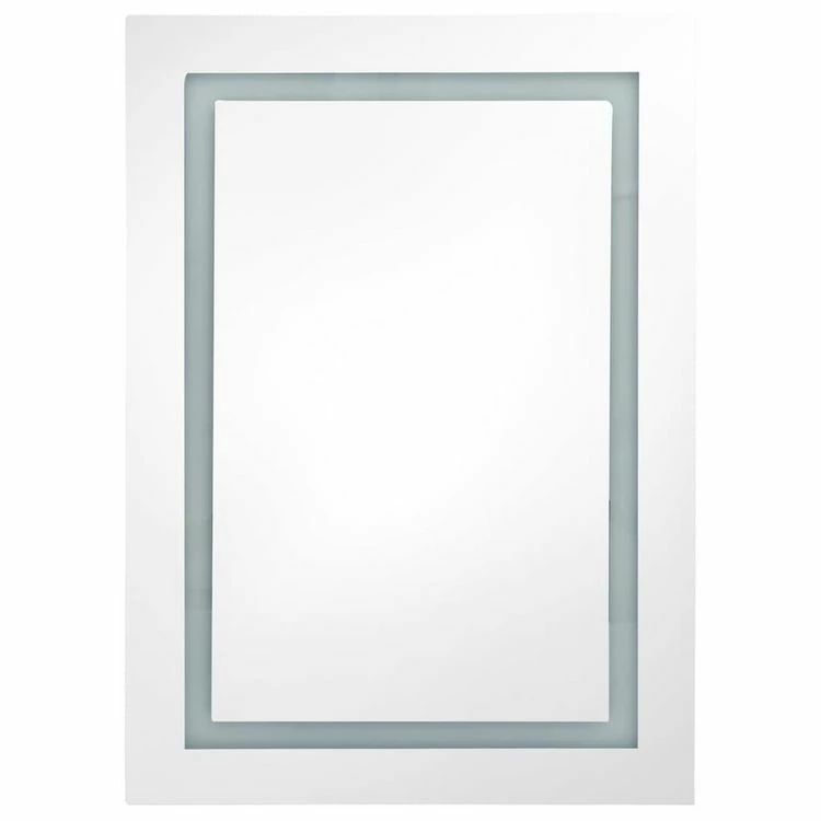 VIDAXL Armoire De Salle De Bain A Miroir LED Gris 50x13x70 Cm 4 VIDAXL Armoire De Salle De Bain A Miroir LED Gris 50x13x70 Cm – Image 4