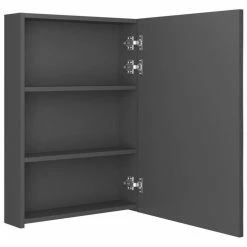 VIDAXL Armoire De Salle De Bain A Miroir LED Gris 50x13x70 Cm 10 VIDAXL Armoire De Salle De Bain A Miroir LED Gris 50x13x70 Cm -Paris Prix boutique B2CD 1903
