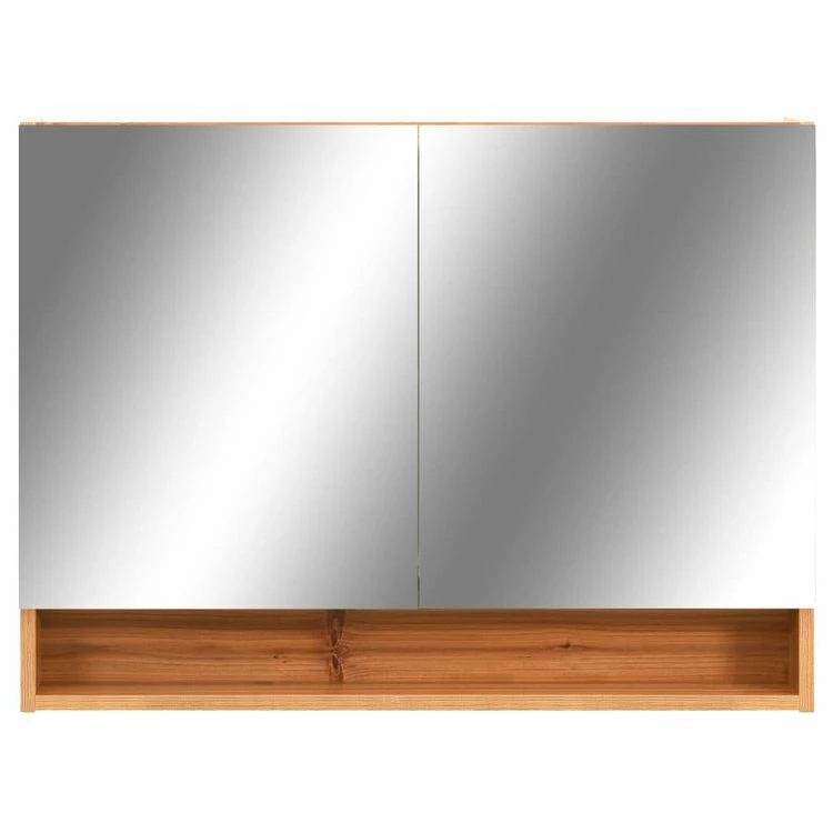 VIDAXL Armoire A Miroir De Salle De Bain LED Chene 80x15x60 Cm MDF 4 VIDAXL Armoire A Miroir De Salle De Bain LED Chene 80x15x60 Cm MDF – Image 4