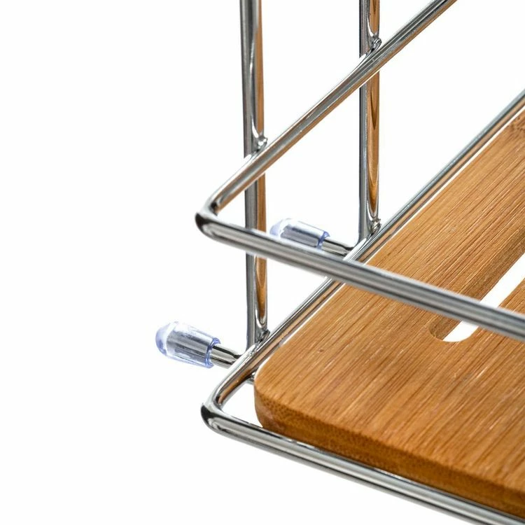 ATMOSPHERA Étagère 2 Niveaux Venterra Bambou Avec Ventouse 2 ATMOSPHERA Étagère 2 Niveaux Venterra Bambou Avec Ventouse – Image 2