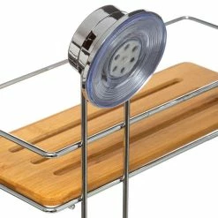 ATMOSPHERA Étagère 2 Niveaux Venterra Bambou Avec Ventouse 6 ATMOSPHERA Étagère 2 Niveaux Venterra Bambou Avec Ventouse -Paris Prix boutique B2CD 1944