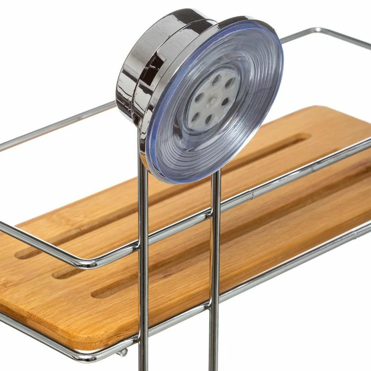 ATMOSPHERA Étagère 2 Niveaux Venterra Bambou Avec Ventouse 3 ATMOSPHERA Étagère 2 Niveaux Venterra Bambou Avec Ventouse – Image 3