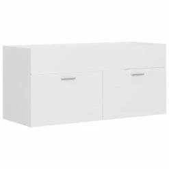 VIDAXL Armoire D'evier Avec Lavabo Integre Blanc Agglomere 10 VIDAXL Armoire D'evier Avec Lavabo Integre Blanc Agglomere -Paris Prix boutique B2CD 1982