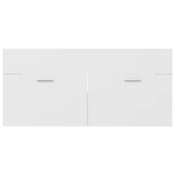 VIDAXL Armoire D'evier Avec Lavabo Integre Blanc Agglomere 11 VIDAXL Armoire D'evier Avec Lavabo Integre Blanc Agglomere -Paris Prix boutique B2CD 1983