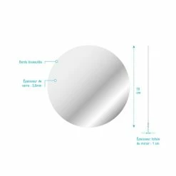 Aurlane Miroir Salle De Bain - Ø70cm - GO -Paris Prix boutique B2CD 2041