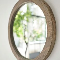 BOIS DESSUS BOIS DESSOUS Miroir En Pin Recyclé Massif Rond -Paris Prix boutique B2CD 2044