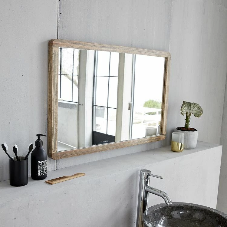 BOIS DESSUS BOIS DESSOUS Miroir En Hévéa Massif 80 Cm 3 BOIS DESSUS BOIS DESSOUS Miroir En Hévéa Massif 80 Cm – Image 3