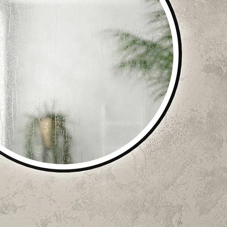Aurlane Miroir Salle De Bain Avec Eclairage LED Et Contour Noir - Ø70cm - GO BLACK LED 2 Aurlane Miroir Salle De Bain Avec Eclairage LED Et Contour Noir - Ø70cm - GO BLACK LED – Image 2