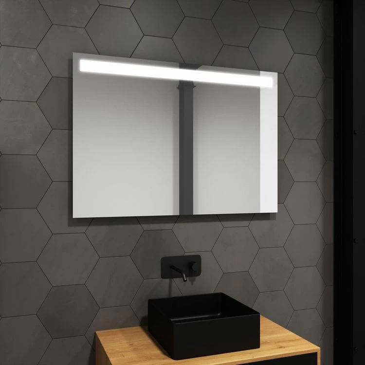 Aurlane Miroir Salle De Bain LED Auto-éclairant HIGH LINE 80x60cm 1 Aurlane Miroir Salle De Bain LED Auto-éclairant HIGH LINE 80x60cm