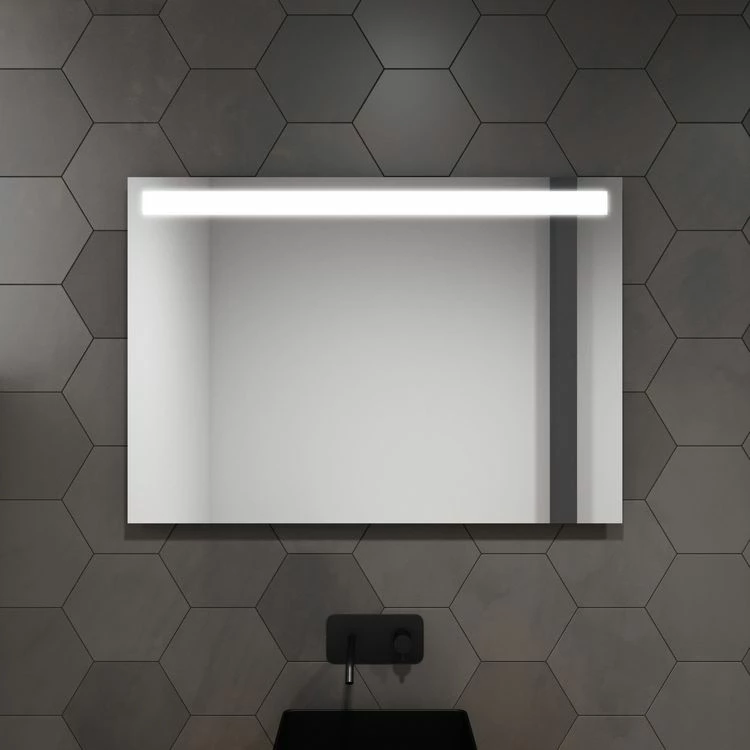 Aurlane Miroir Salle De Bain LED Auto-éclairant HIGH LINE 80x60cm 2 Aurlane Miroir Salle De Bain LED Auto-éclairant HIGH LINE 80x60cm – Image 2