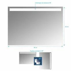 Aurlane Miroir Salle De Bain LED Auto-éclairant HIGH LINE 80x60cm 8 Aurlane Miroir Salle De Bain LED Auto-éclairant HIGH LINE 80x60cm -Paris Prix boutique B2CD 2092