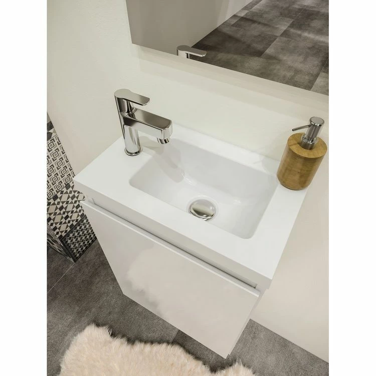 ALLIBERT Lavabo Lave-mains Pack Design Porto - L. 40 X H. 48 Cm - Blanc 4 ALLIBERT Lavabo Lave-mains Pack Design Porto - L. 40 X H. 48 Cm - Blanc – Image 4
