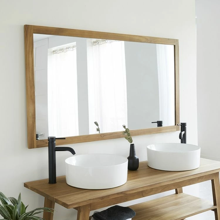 BOIS DESSUS BOIS DESSOUS Miroir En Teck Massif 145 Cm 1 BOIS DESSUS BOIS DESSOUS Miroir En Teck Massif 145 Cm